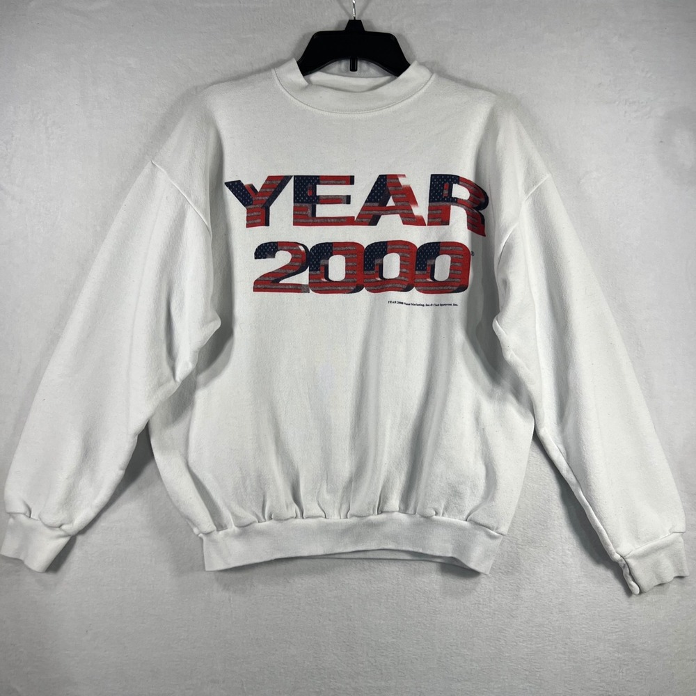 Vintage Y2K Year 2000 Graphic‎ Sweatshirt Size Large